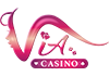 VIA logo — official OMPONG188 gold-red lion live casino vendor